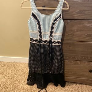 Stunning cocktail/ semi formal blue/blue dress, never worn- with tags!